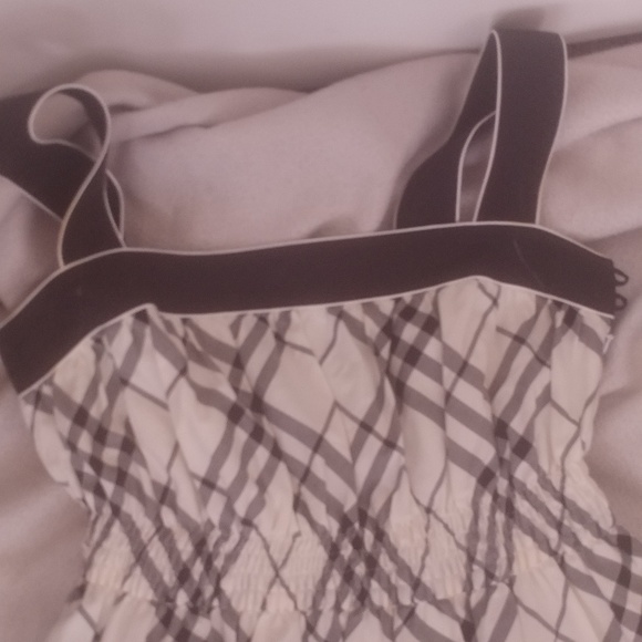 Burberry nova check black white tank sleeve dress - Picture 2 of 8